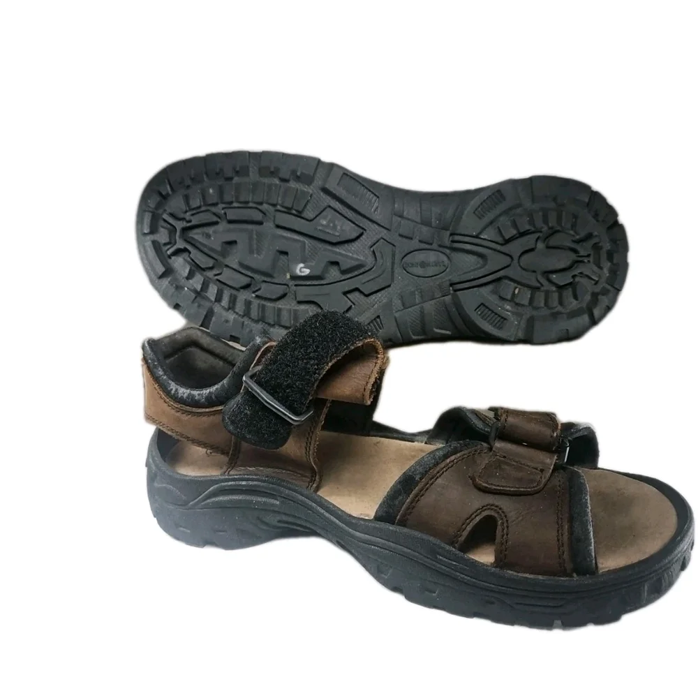Earth Men's Sz11.5 Brown and Black Sandals Strap